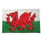 Martial Arts Embroidered Badges - Wales Flag Gi Patches Uniform Welsh
