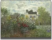 OKRA Claude Monet Wall Art Canvas - Monet Garden at Argenteuil - Landscape Oil Painting Reproduction - World Famous Oil Painting Collection - Bedroom Cool Wall Decor, Unframed（12x16in/30×40cm…