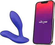 We-Vibe Vector + Vibrating Butt Plug - Male Prostate and Perineum Massager Toy - Remote Anal Toy for Men Couples - App & Remote Controlled - Flexible - Silicone Sex Toys for Adults - Royal Blue