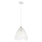 SPIAGGIA Pendant Lamp Light Interior ES White Wire Cone with Wavy Edge OD330mm