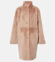 [Joseph] Joseph Britanny reversible shearling and leather coat AU 16 beige