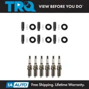 TRQ Ignition Coil Boots & Iridium Spark Plug Kit Set for Ford Mercury Mazda