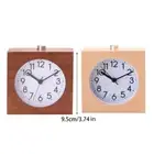 Student Wooden Clock Night Light Alarm Clock Square Alarm Clock for Bedroom