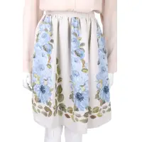 在飛比找Yahoo奇摩購物中心優惠-BLUGIRL 米色印花及膝裙