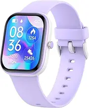 Kids Fitness Tracker Smartwatch for Boys Girls Teens, Birthday Idea for 6-14 Years Old, Kids Smart Watch Sleep Monitor SYNC Phone Pedometer Stop Watch Alarm Clock DIY Watch Face Touch Screen (Purple)