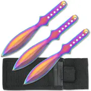 Perfect Point Rainbow Titanium Throwing Knife Set