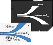 SABRENT Rocket V30 A2 256GB MicroSDXC Memory Card R100MB/s W30MB/s Compatible with Steam Deck, Nintendo-Switch, Go Pro, Cameras, Smartphones. (SD-MQ30-256)