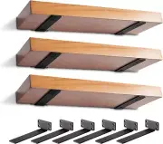 MIUGO 6 Pack Heavy Duty Shelf Brackets 6 inch Floating Shelf Brackets1/5”-Thi...