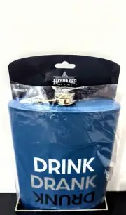 Blue XXL Flask - 64 oz. - Stainless Steel - Holds 1/2 Gallon Bottle - Hinged Cap