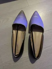 Ladies Flat Pointy Beige Shoes Size 38 Party Classic Shoes