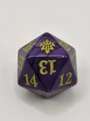 MTG - OVERSIZED D20 Spindown Dice Purple | Throne of Eldraine | Syd