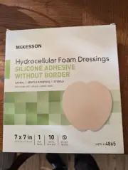 McKesson Silicone Foam Dressing 7x7" Sacral Adhesive No Border Sterile 10 Ct