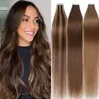 Invisible Tape In Remy Indian Human Hair Extensions Tape On Skin Weft 150G Thick