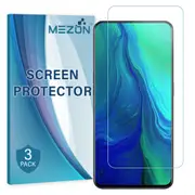 [3 Pack] OPPO Reno2 Z Ultra Clear Screen Protector Film by MEZON – Case Friendly, Shock Absorption (Reno2 Z, Clear)