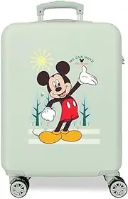 Joumma Disney Mickey Mountains Cabin Suitcase Green 38 x 55 x 20 cm Rigid 2 kg Combination Lock Side ABS 2 kg 35L Hand Luggage, Green, One Size, Cabin Suitcase