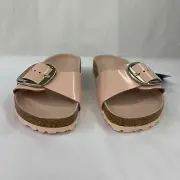 Birkenstock New w/ Box Madrid Big Buckle Light Rose Leather Patent Exquisite R