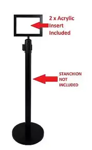 Sign Frame, SIZE 11" x 8" Landscape, VIP CROWD CONTROL