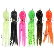 Heavy Skirt and Double Hooks on 22g/11cm Octopus Lure for Effective Trolling