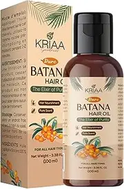 KRIAA GOODNESS Pure Batana Oil for Hair (100ml) | Daily Use Scalp Oil Massage Natural Hair Strengthening | for Healthy Hair Adds Shine Sweet Smell Pre Shampoo