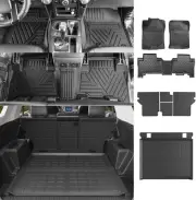 For 2013-2024 Toyota 4Runner 7 Seats Floor Mats Trunk Liners Backrest Mats TPE