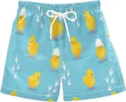 [RPLIFE] Boy Swimming Trunks, Anti Chafe Swim Trunks Boys 2 T, Cute Yellow Chicks