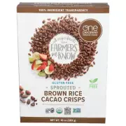 One Degree Organic Foods Sprouted Brown Rice Cacao Crisps Cacao 10 oz