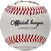 Champion Sports Leather Baseball Set: Dozen Indoor/Outdoor Genuine Leather Official League Baseballs for Practice Training or Real Game - Pack of 12