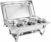 Stainless Steel Buffet Warmer, Warming Container, Food Warmer, Heat Container, Folding Frame and Alcohol Oven