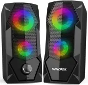 Computer Speakers RGB Gaming Speakers for PC 2.0 Wired USB Powered Stereo Volume