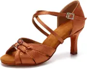Ballroom Women'S Latin American Dance Shoes 5/7 Cm Modern Pole Dance Shoes Salsa