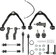 munirater 13Pcs Front Upper Control Arms Tie Rods Suspension Kit Replacement for 1999-2006 Escalade Avalanche Silverado Suburban Tahoe Yukon