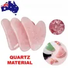 Natural Rose Quartz Facial Jade Stone Gua Sha Beauty Massage Tool Face Massager