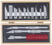 Excel Tools Hobby Knife Set in Wooden Box 44282