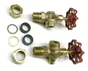 Steamer Sight Glass Water Gauge Valve Set for 5/8" Diameter Steamaster Boilers