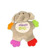 Playtex Gray Elephant Lovey Plush Dream Big Baby Teething And Crinkle Toy 7” New