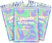 Fcuadro Hangover Kit Bags 20Pcs Holographic I REGRET NOTHING Hang Over Recovery Bag Bachelorette Party Supplies Gift Bags for Bridal Shower Party Favors 5X7 (I REGRET NOTHING)