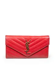 Red Caviar Leather Wallet