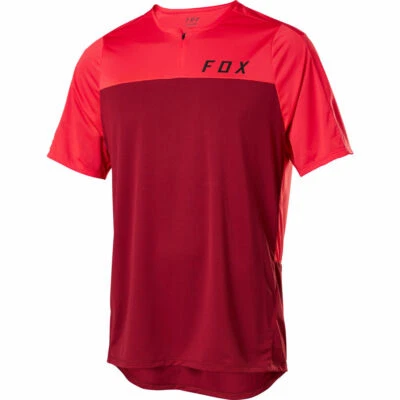 Fox Racing Flexair Zip s/s Short Sleeve Jersey Chili