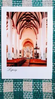 VINTAGE POST CARD ST.NICHOLAS CHURCH LEIPZIG GERMANY