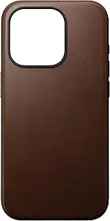 Nomad Modern Ecco Leather Case for iPhone 15 Pro, Brown