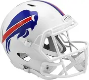 Riddell NFL Buffalo Bills Adult Male Football Helmet, White, Speed Replica, Collectible, Autograph Ready, Adjustable Strap