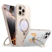 Torras iPhone 16 Pro Max (6.9") Ostand Spin Case - Ivory Gold All in One: Magnetic / Stand / Ring Holder - 360 Spin [X00RP147019]