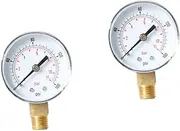 ULTECHNOVO 2pcs Compressed Air Pressure Gauge Steel Bezel Pressure Gauge Y50 Pressure Gauge Hydraulic Pressure Gauge Air Gauge Tire Pressure Gauge Tire Air Pressure Gauge Y50 Barometer