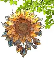 Sunflower Stained Glass,Exquisite Sunflower Wall Decor Sunflower Acrylic Window Decor | Vibrant Sunflower Decor For Home, Unique Flower Sun Catchers for Window, Bedroom