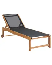 Alaterre Furniture Sunapee Acacia Wood Outdoor Lounge Chair With Mesh Seating