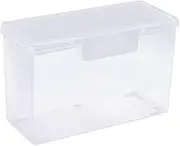 AIMALL 4PCS Clear Plastic Rectangular Card Storage Box – PP Transparent Holder Case for Business Cards, Ultraman Game Cards, Credit Cards, Poker, 2.6"x1.57"x4.13"