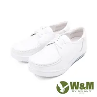 在飛比找PChome24h購物優惠-W&M(女)氣墊舒適綁帶款護士鞋 娃娃鞋 女鞋-白