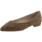 Betsey Johnson Womens Jude Gold Pointed Toe Flats Shoes 5 Medium (B,M) BHFO 6401