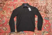 Ralph Lauren Purple Label PL Black Knit Sweater Shirt Size M Medium