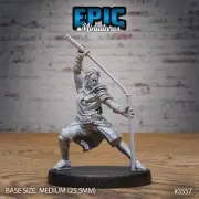 Katana Master Swordsman B by Epic Miniatures RPG D&D Pathfinder 3D Print